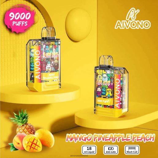 mango ananas perzik Aivono AIM XXL 9000 mondsticker transparant P8J0649 | Aivono Nederland